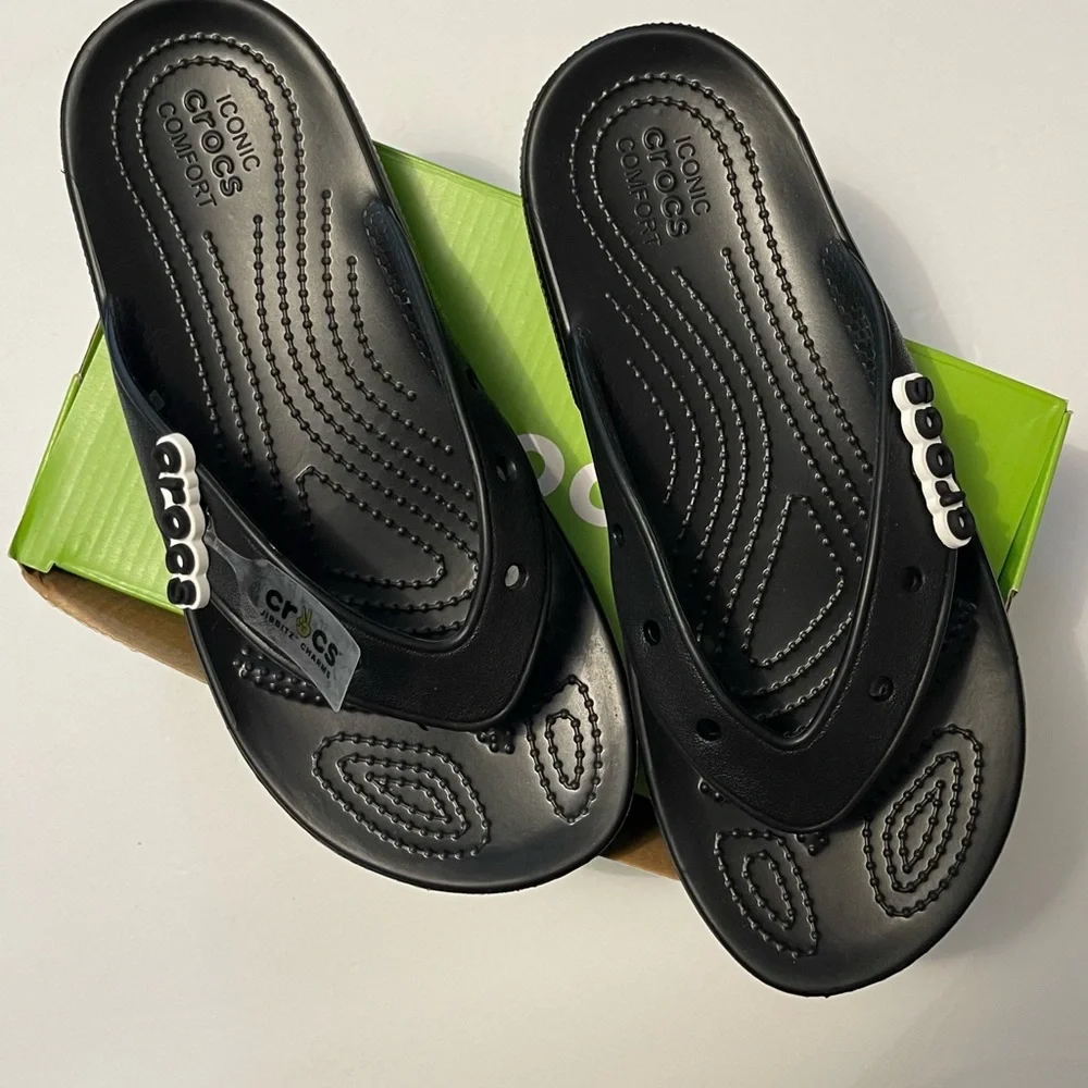 CROCS Black Comfort‎ Slides - Picture 2 of 8